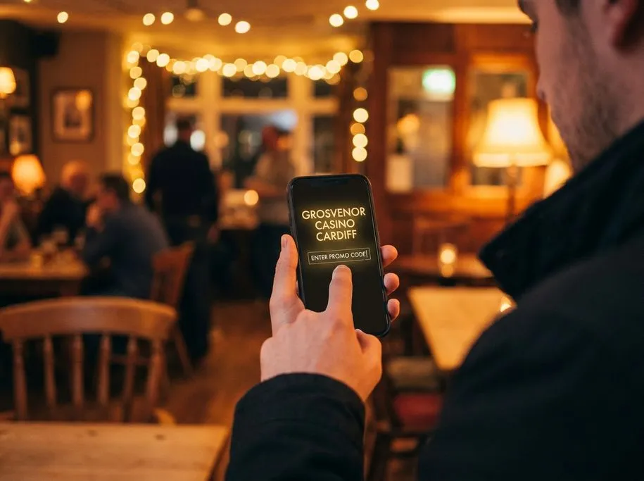 entering a promo code at Grosvenor Casino Cardiff